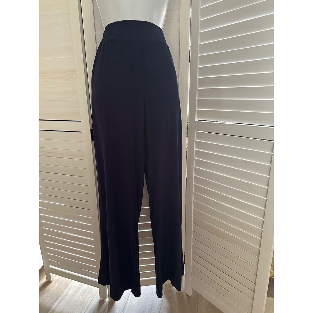 Iman,Silky,Stretch Palazzo Pant,Elastic-Waist,Excellent Wardrobe Add,Size Lg